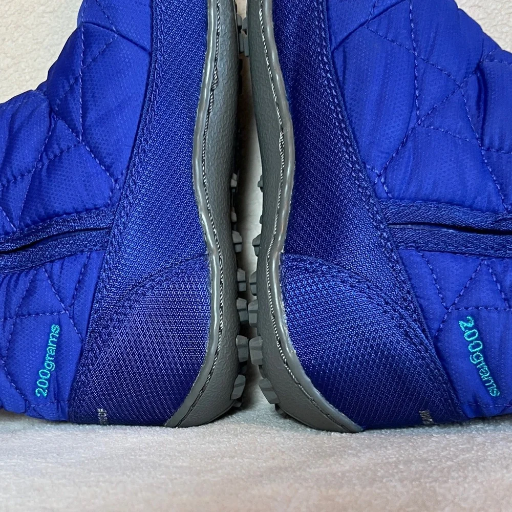 Columbia Blue Quilted Winter Boots kids Girls Size 3 Minx Slip Iii